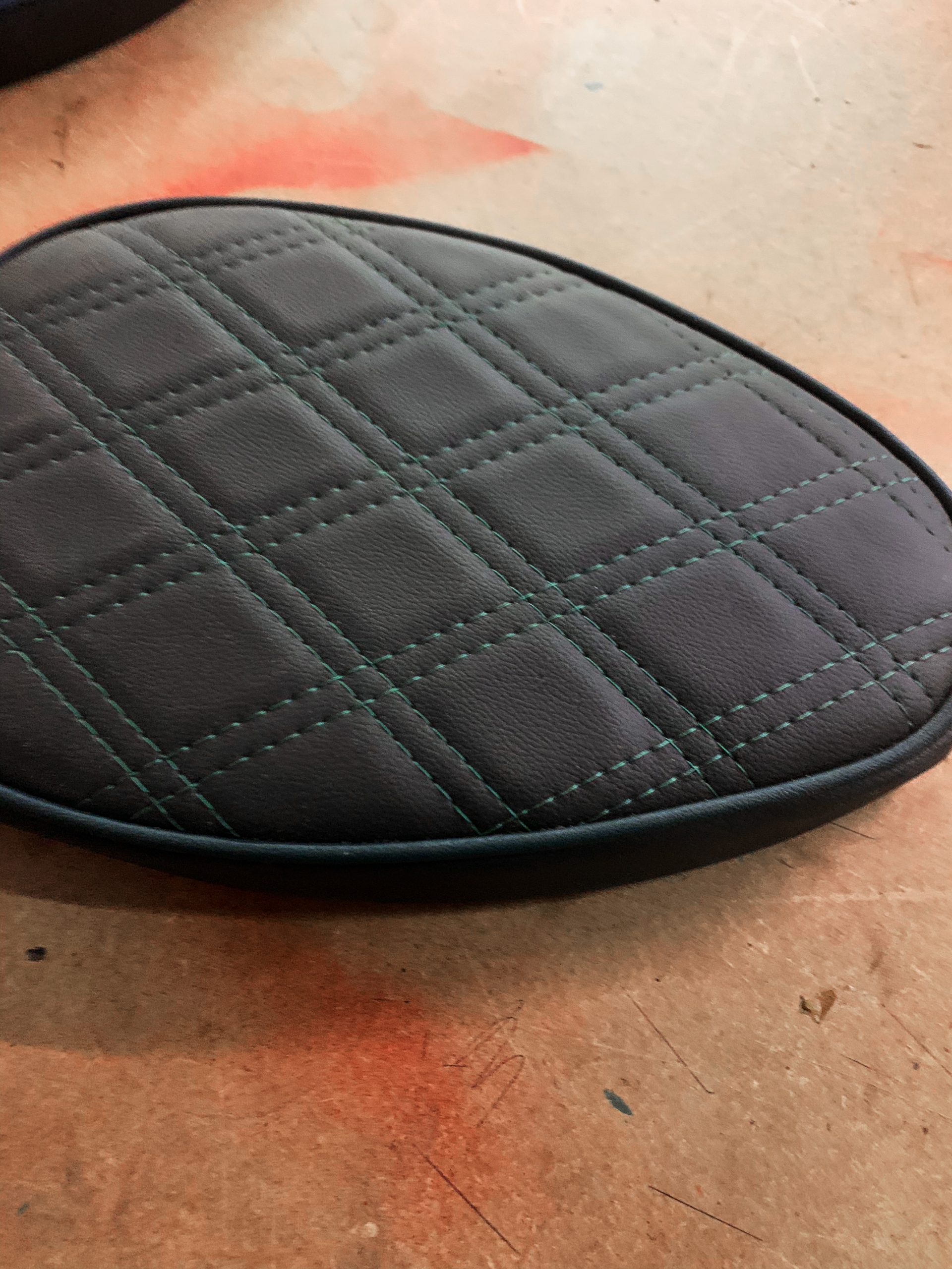 Navy+detailing+on+custom+motorcycle+seat